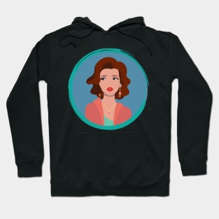 Woman with the long earrings Hoodie